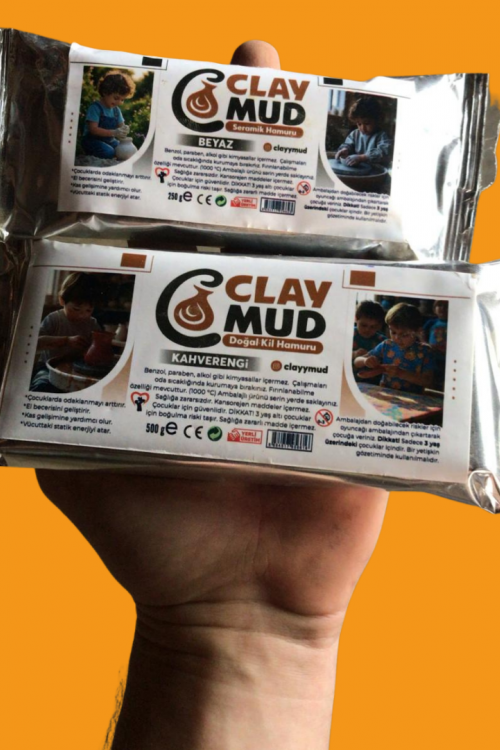 KAHVERENGİ DOĞAL KİL HAMURU (250 G)